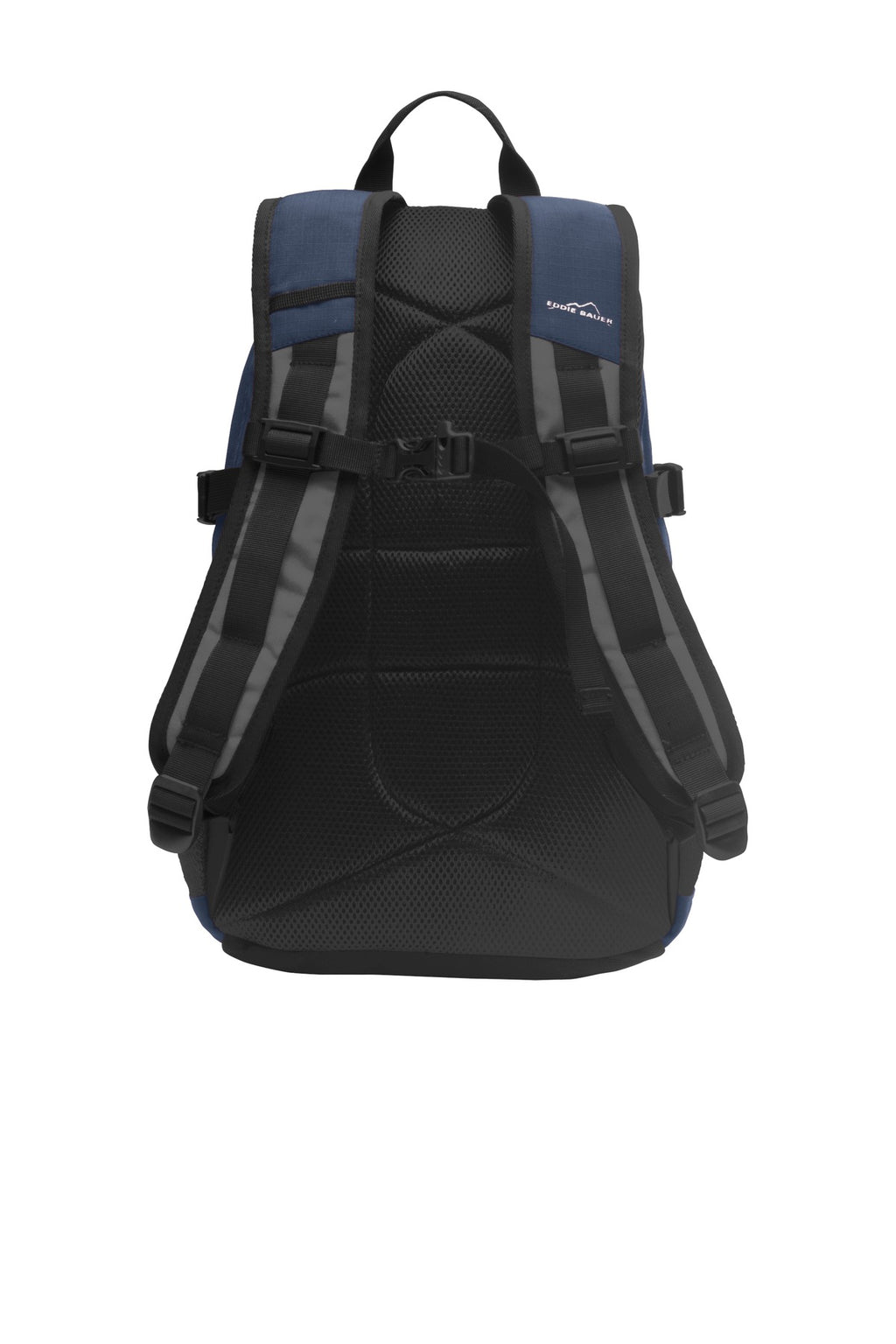 Eddie Bauer Ripstop Backpack. EB910 - Coast Blue/ Grey Steel - back