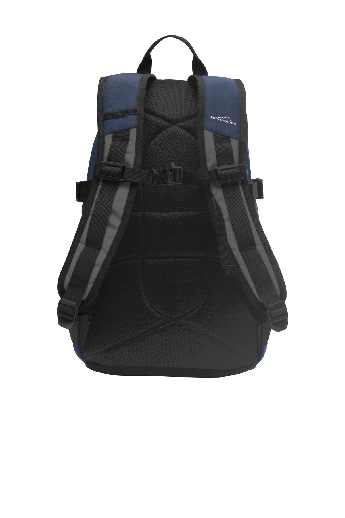 Eddie Bauer Ripstop Backpack. EB910 - Coast Blue/ Grey Steel - back