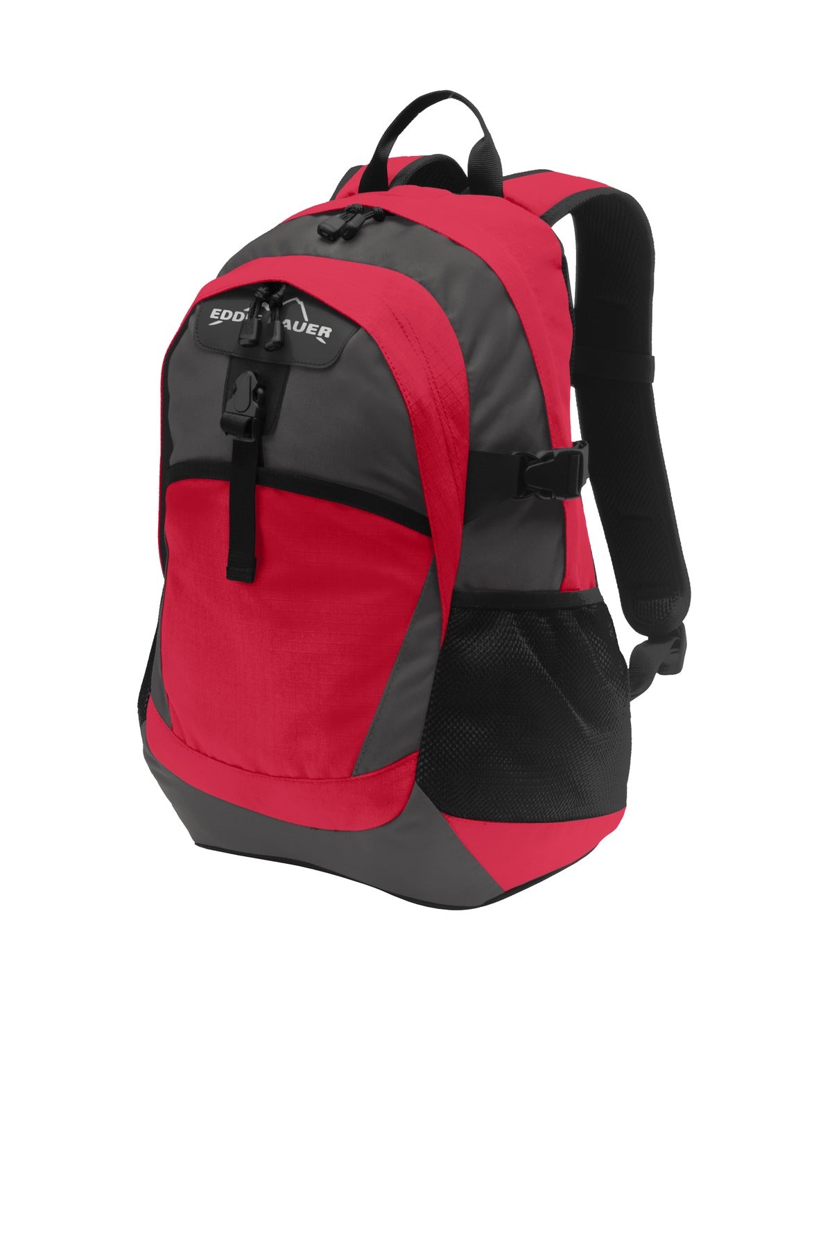 Eddie Bauer Ripstop Backpack. EB910 - Radish/ Grey Steel - front