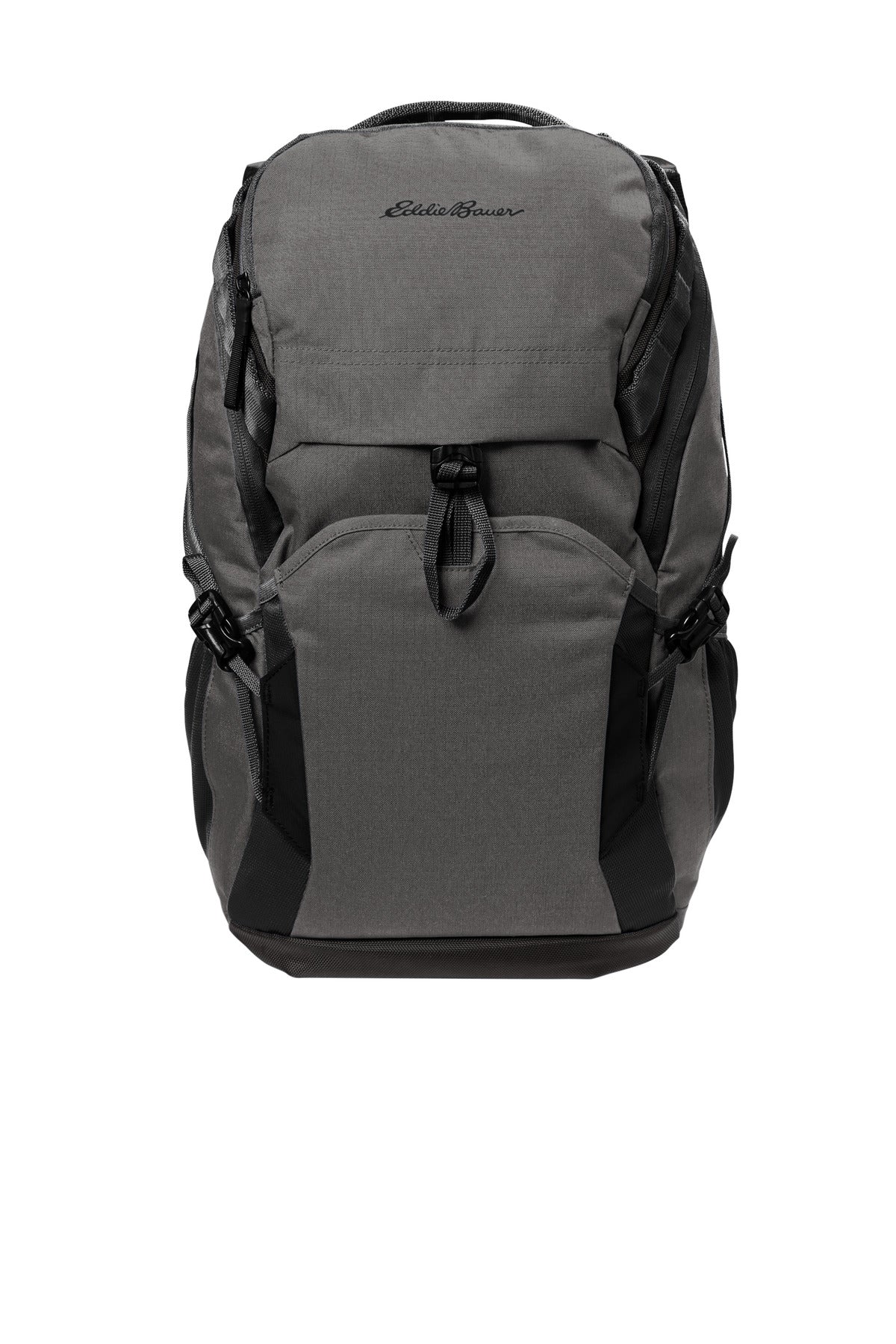 Eddie Bauer Tour Backpack EB915 - Grey Steel Heather/ Black - front