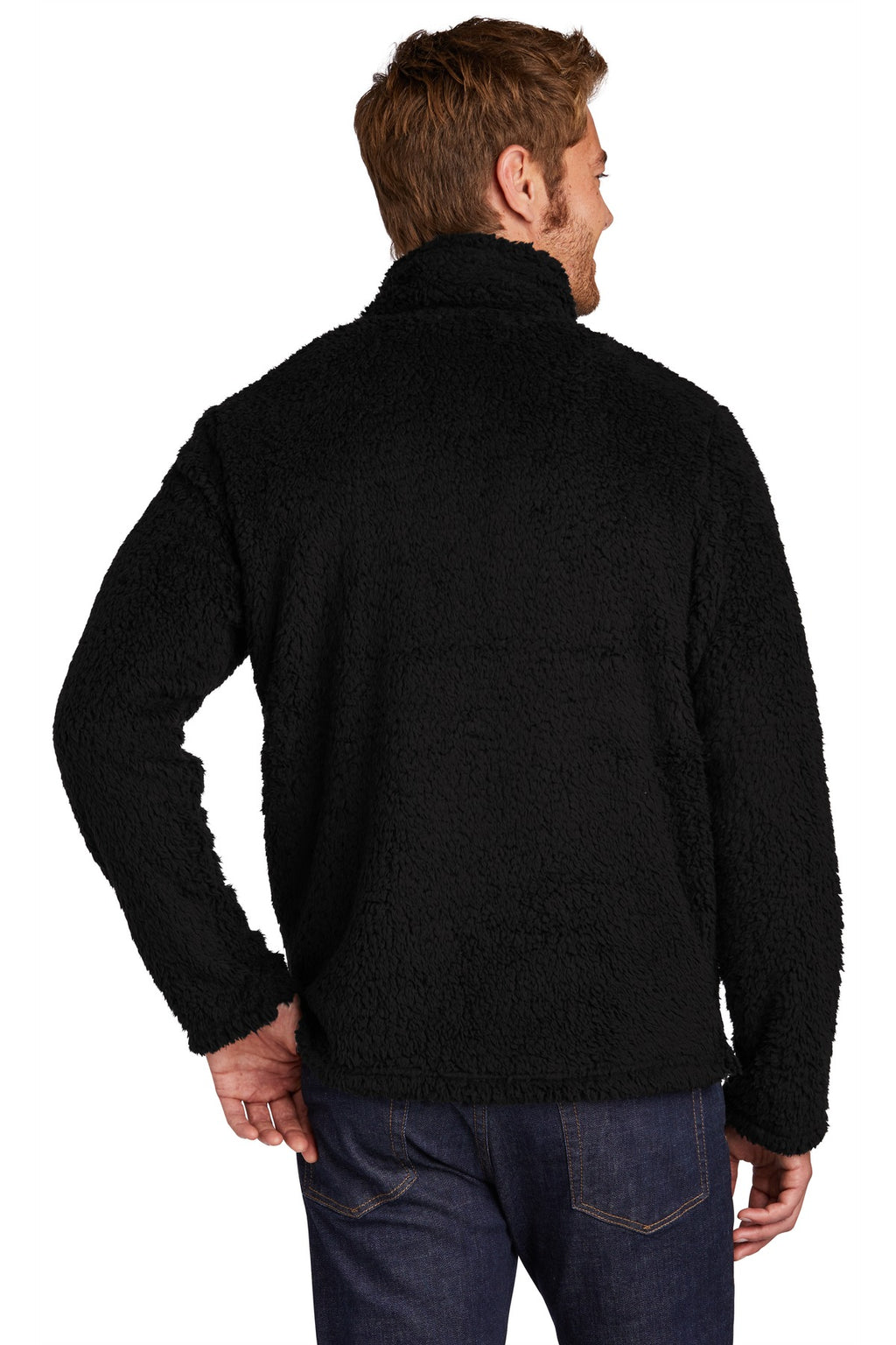 Port Authority Cozy 1/4-Zip Fleece F130 - Black - back