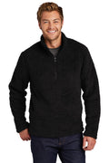 Port Authority Cozy 1/4-Zip Fleece F130 - Black - front