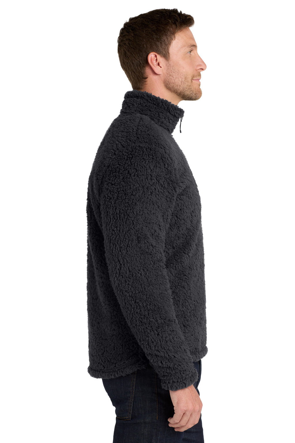 Port Authority Cozy 1/4-Zip Fleece F130 - Charcoal - side