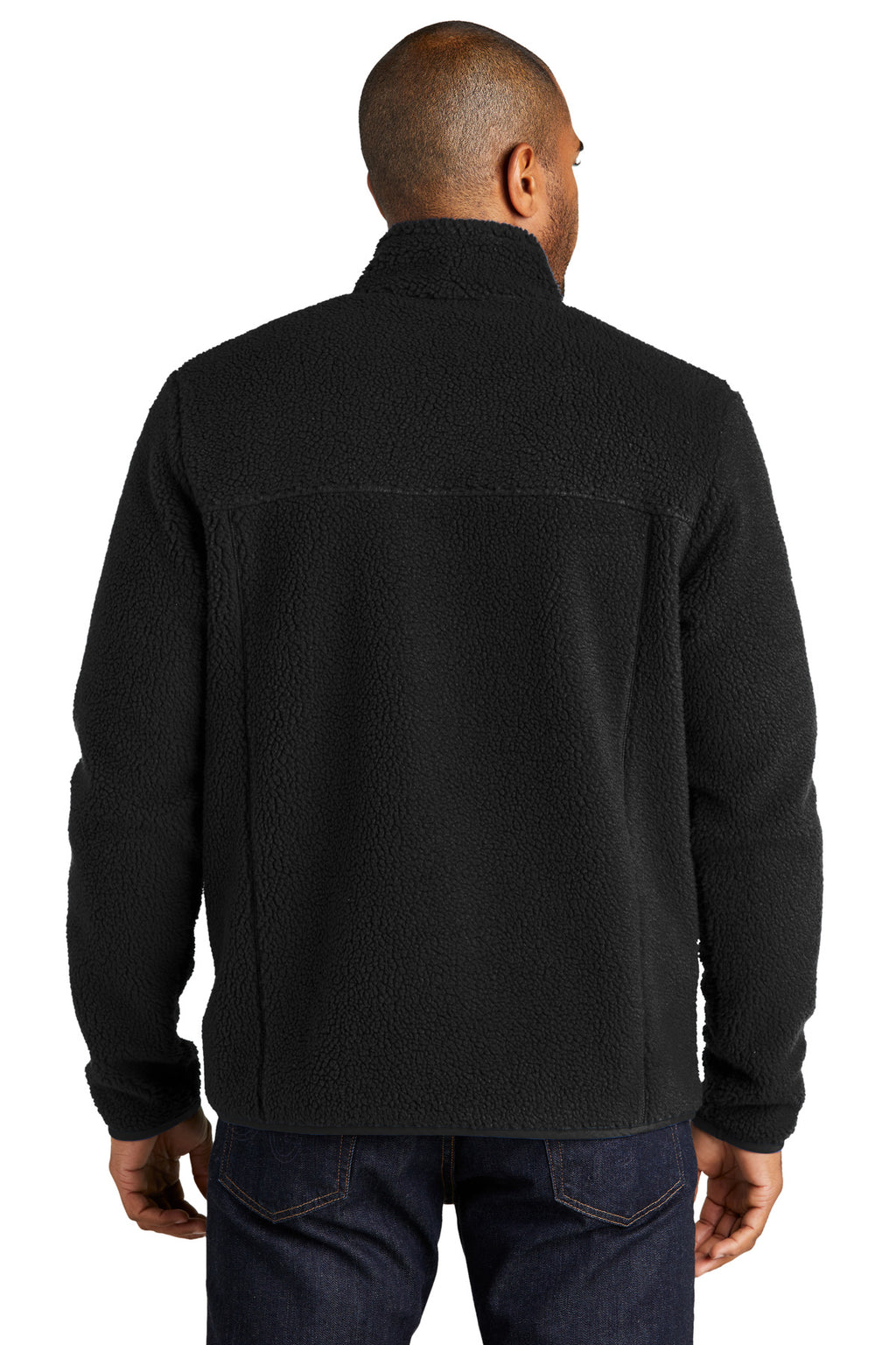 Port Authority Camp Fleece Snap Pullover F140 - Deep Black - back