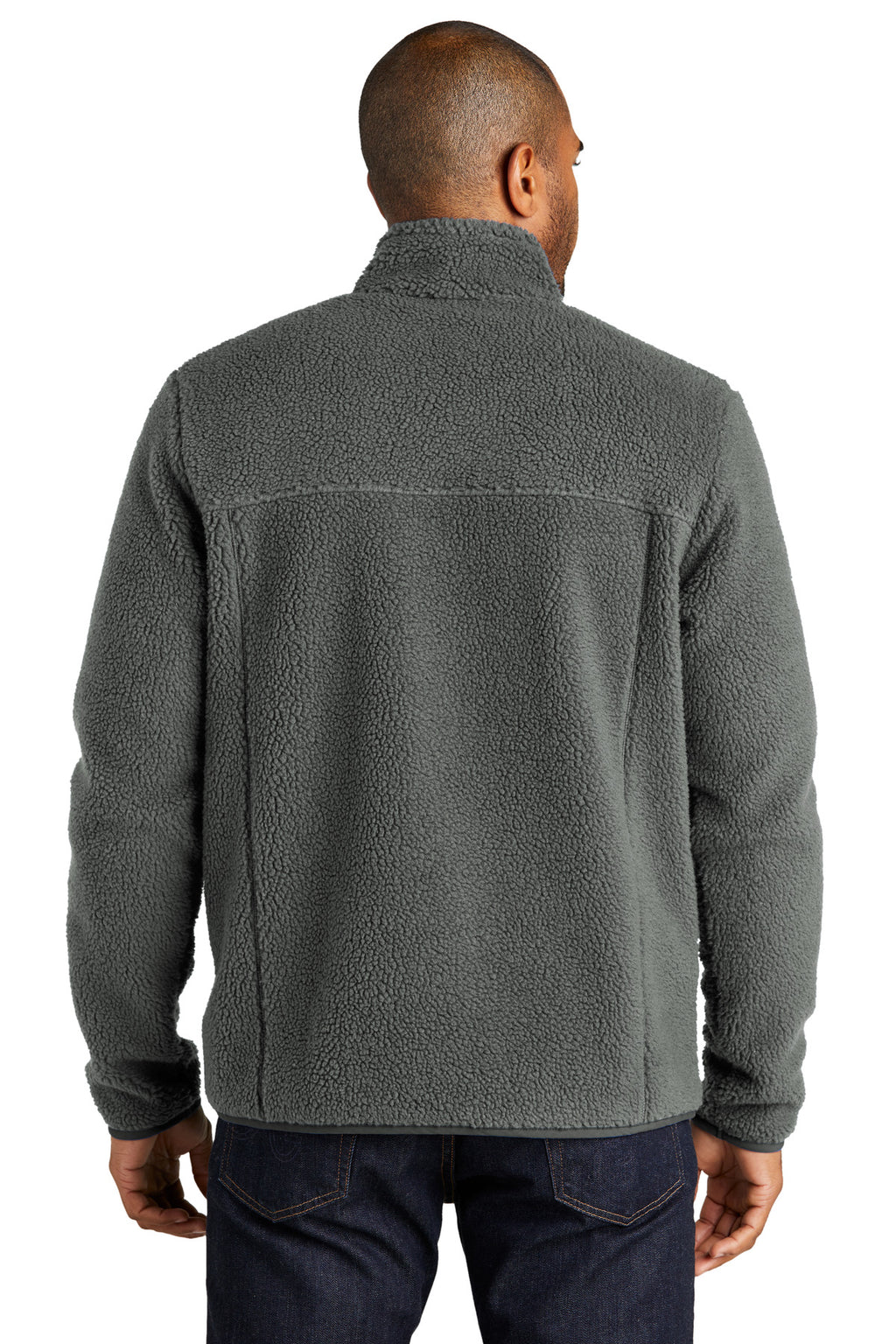 Port Authority Camp Fleece Snap Pullover F140 - Grey Steel - back