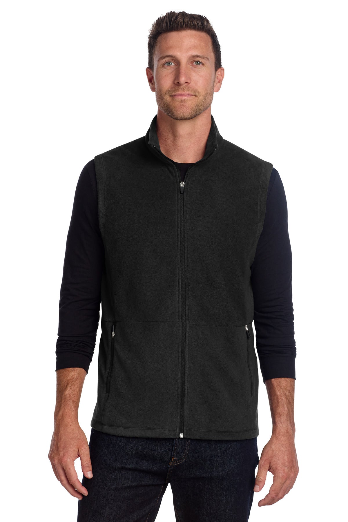 Port Authority Accord Microfleece Vest F152 - Black - front