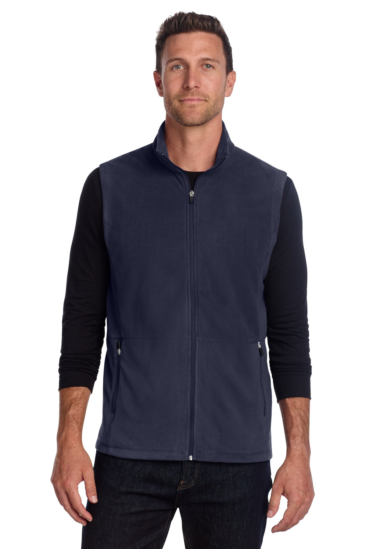 Port Authority Accord Microfleece Vest F152 - Navy - front
