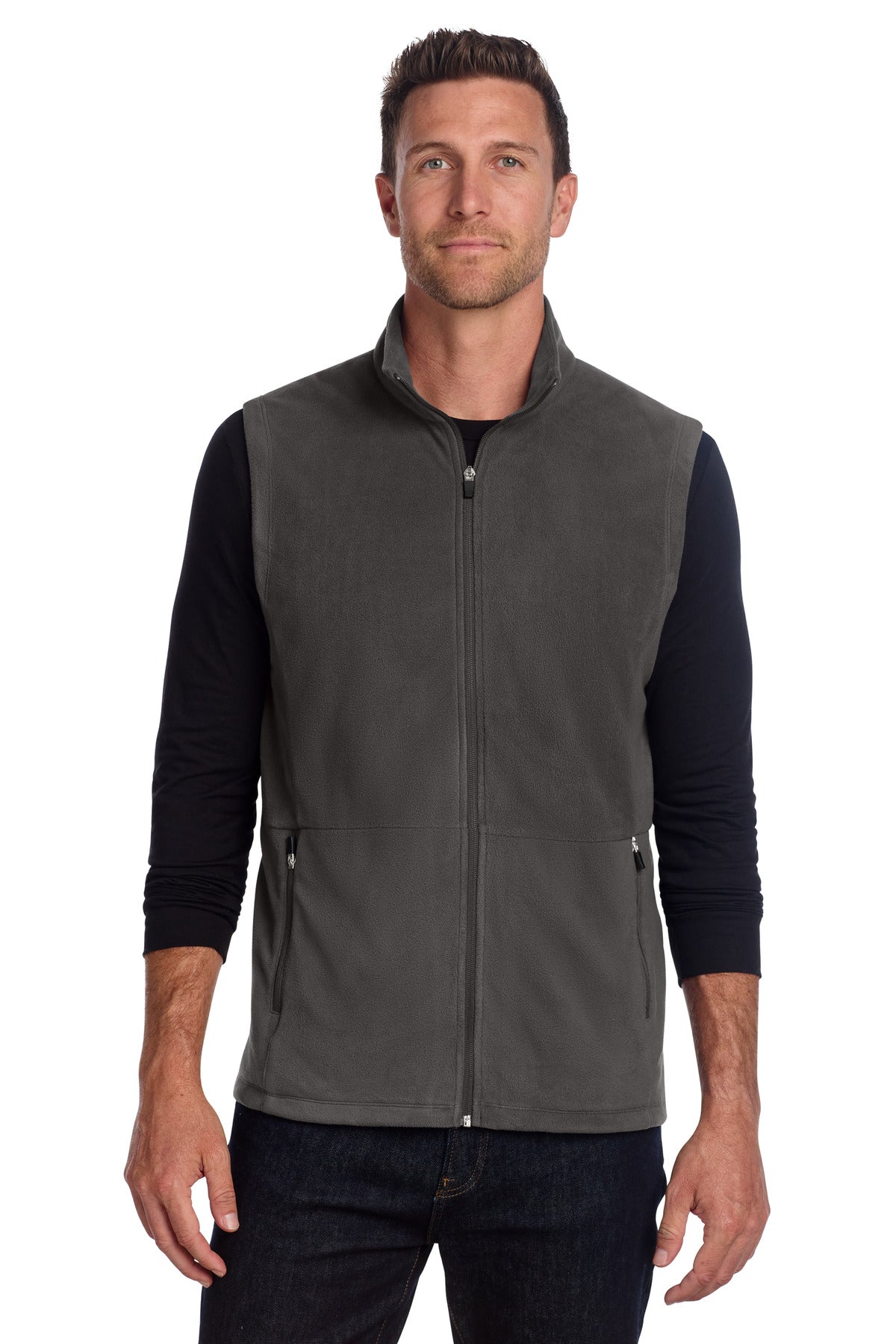 Port Authority Accord Microfleece Vest F152 - Pewter - front
