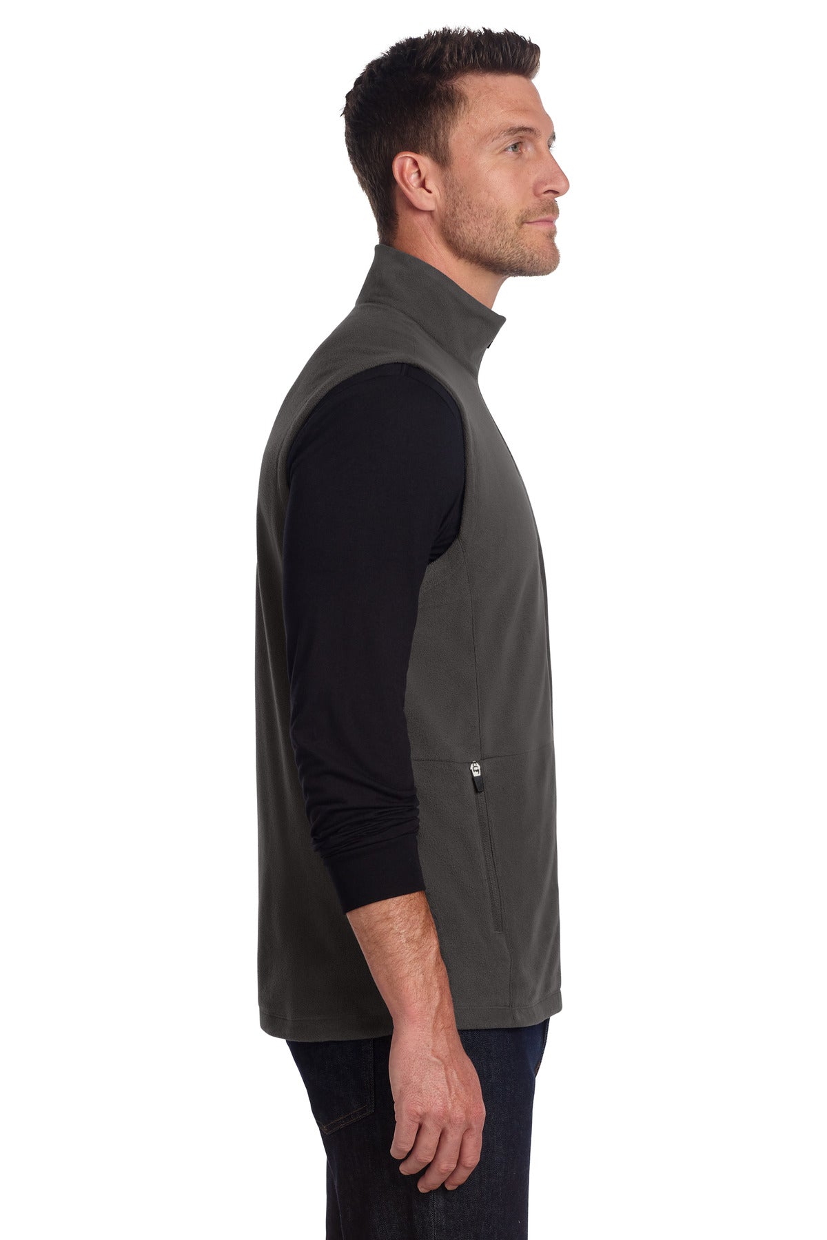 Port Authority Accord Microfleece Vest F152 - Pewter - side