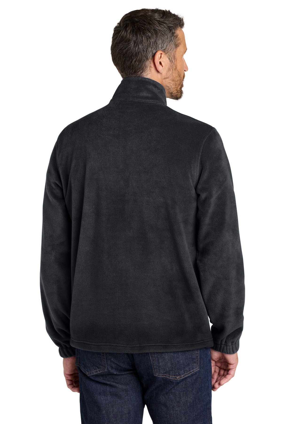 Port Authority Plush Fleece Full-Zip Jacket F190 - Black - back