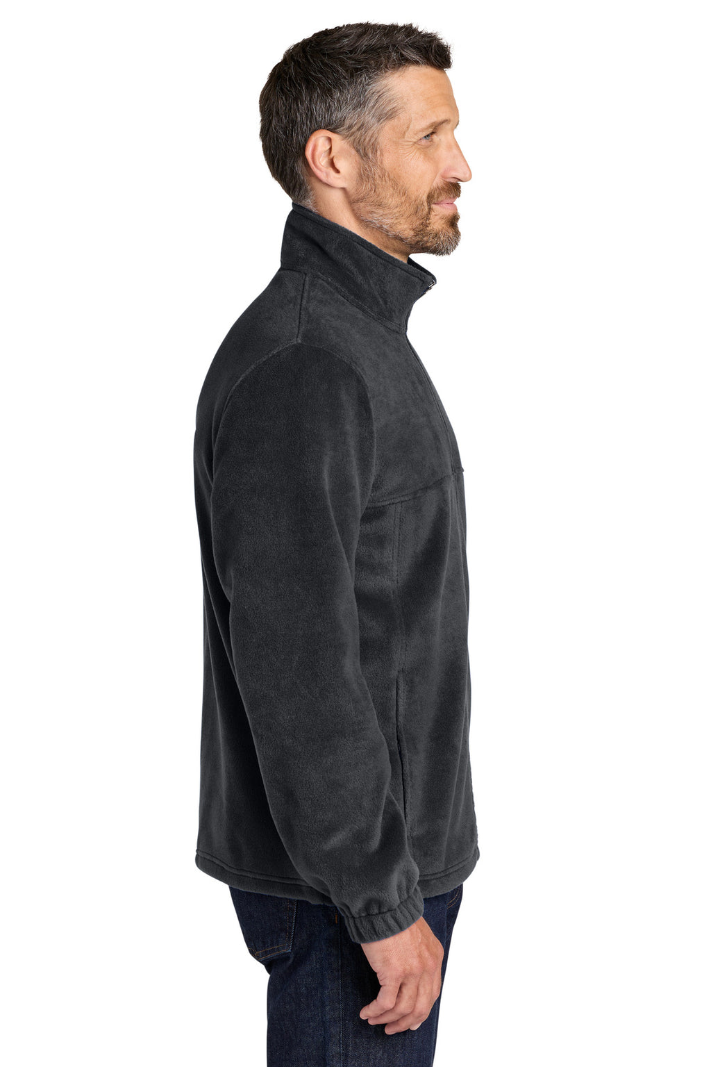 Port Authority Plush Fleece Full-Zip Jacket F190 - Black - side