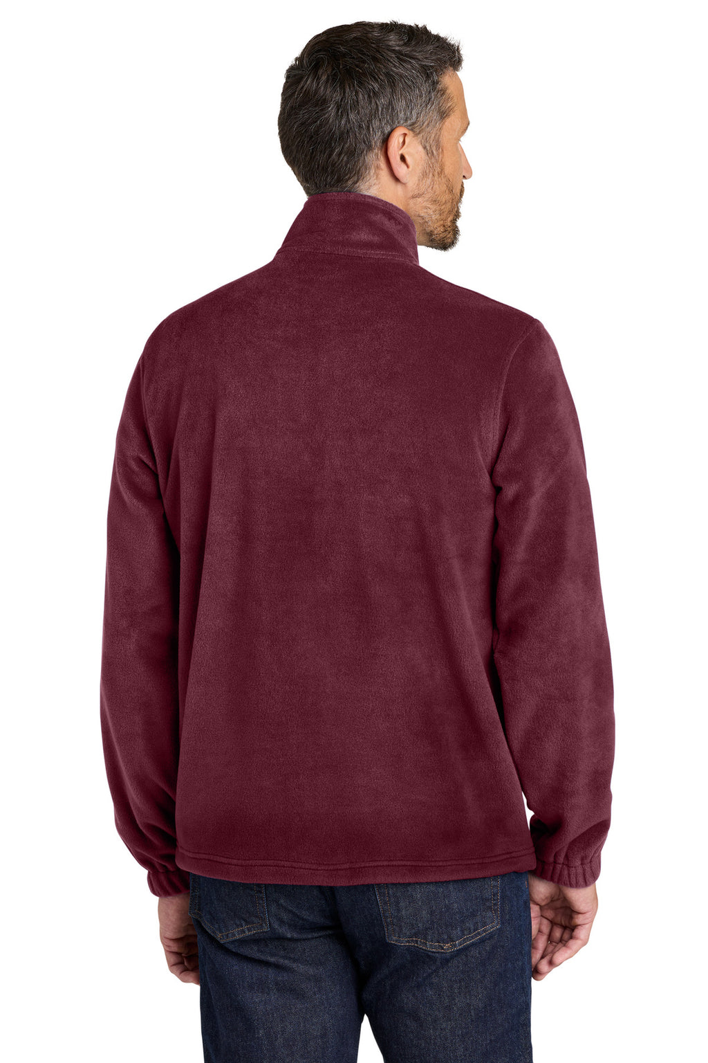 Port Authority Plush Fleece Full-Zip Jacket F190 - Club Burgundy - back