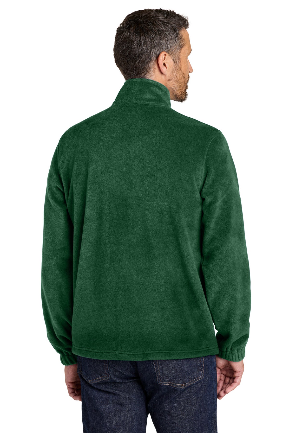 Port Authority Plush Fleece Full-Zip Jacket F190 - Dark Green - back