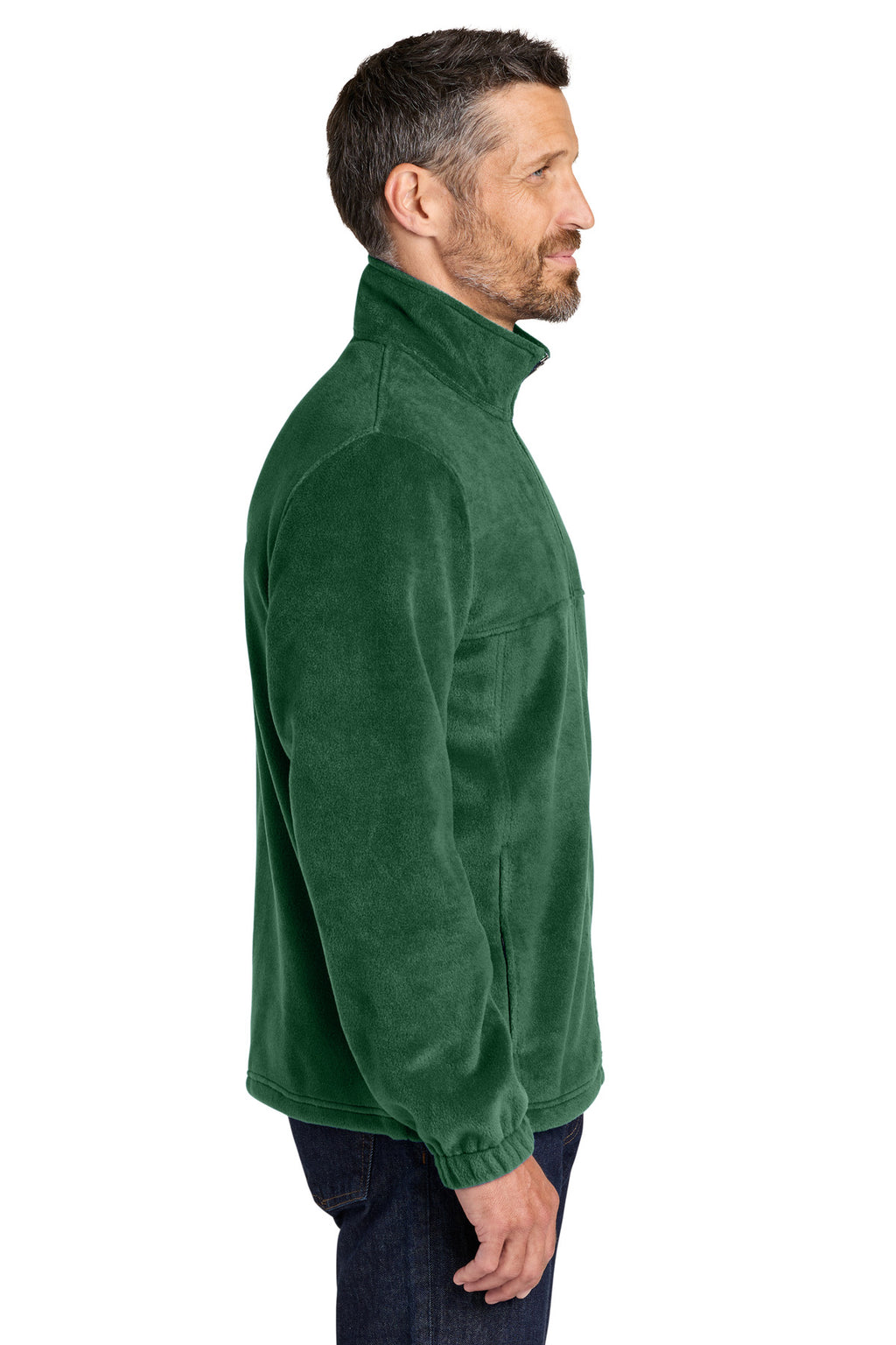 Port Authority Plush Fleece Full-Zip Jacket F190 - Dark Green - side