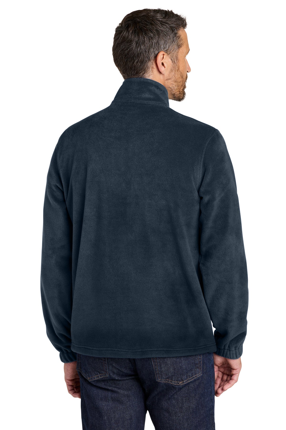 Port Authority Plush Fleece Full-Zip Jacket F190 - Night Navy - back