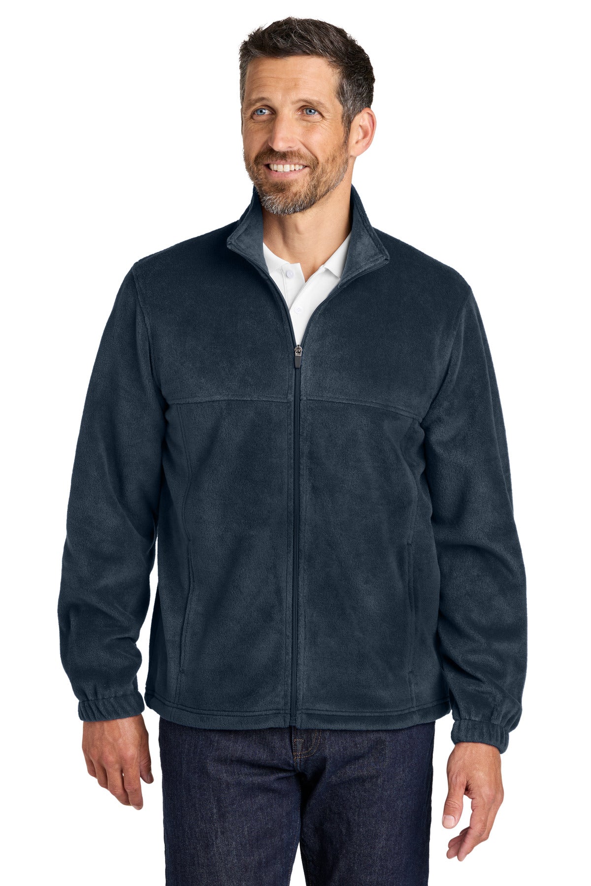 Port Authority Plush Fleece Full-Zip Jacket F190 - Night Navy - front