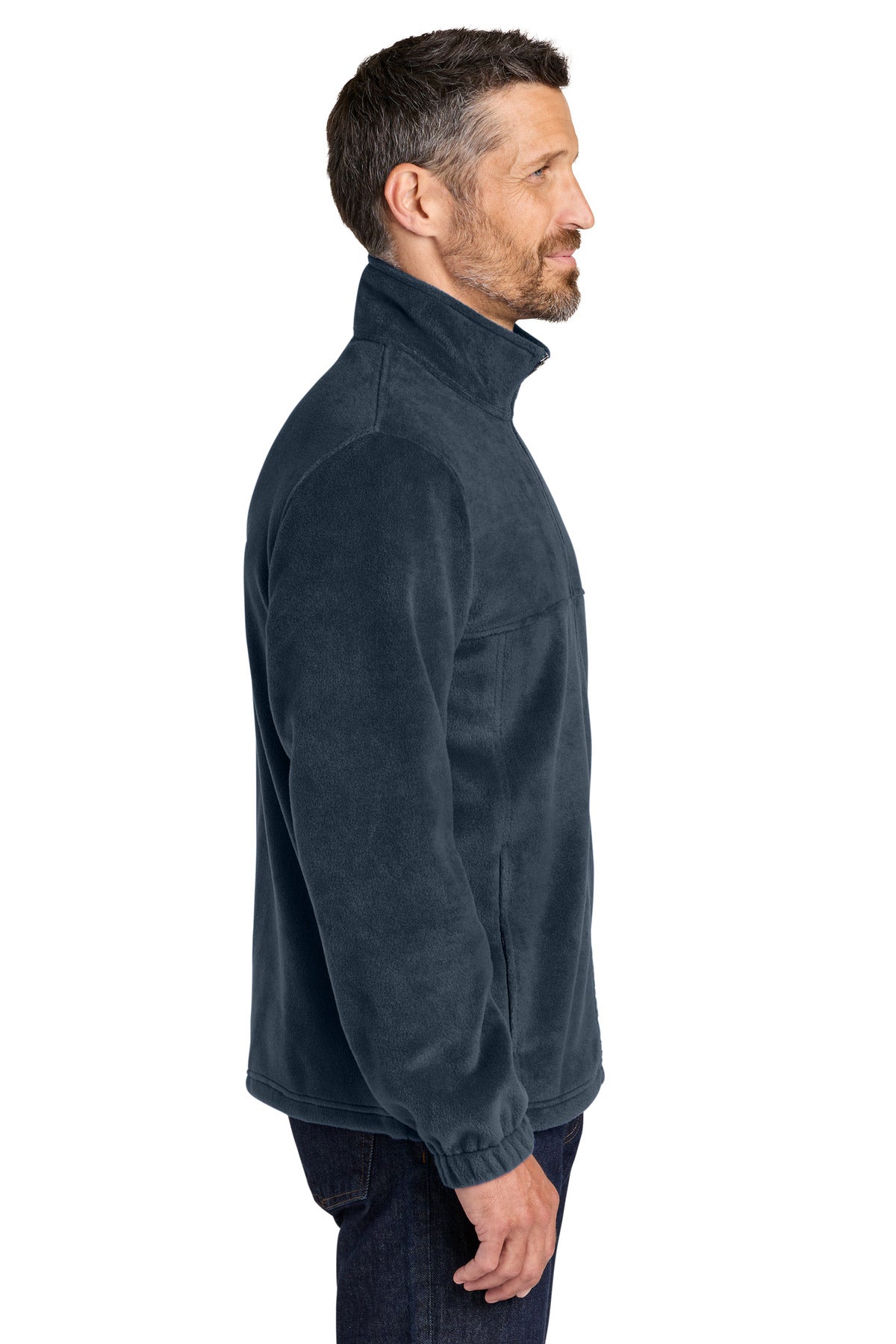 Port Authority Plush Fleece Full-Zip Jacket F190 - Night Navy - side