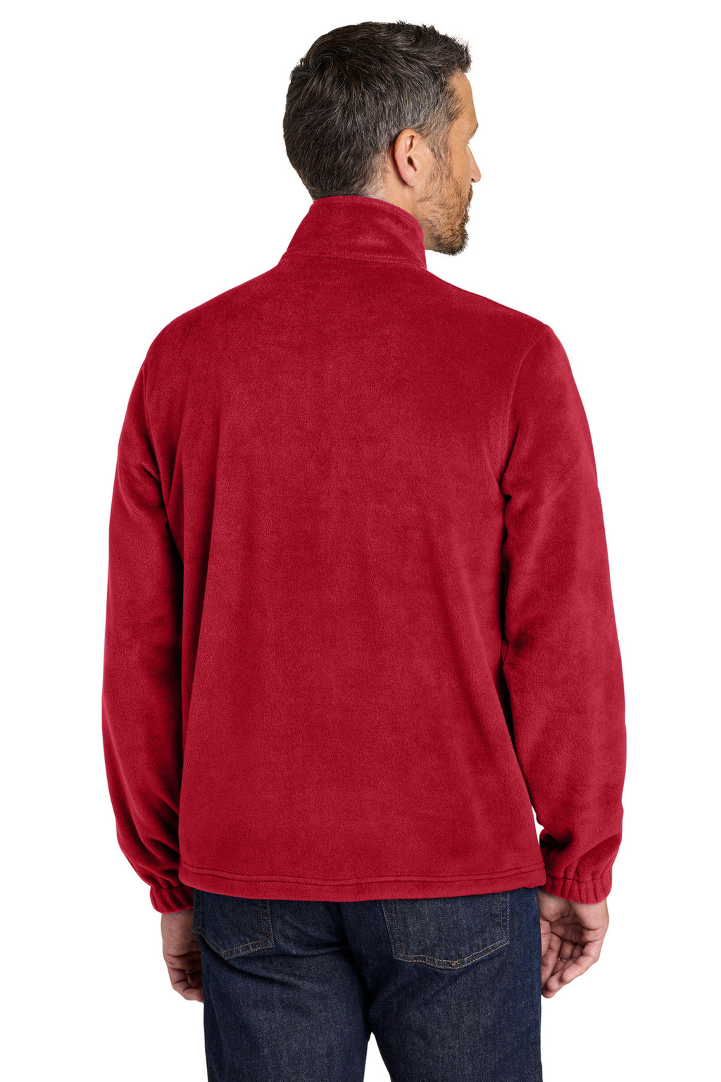 Port Authority Plush Fleece Full-Zip Jacket F190 - Rich Red - back