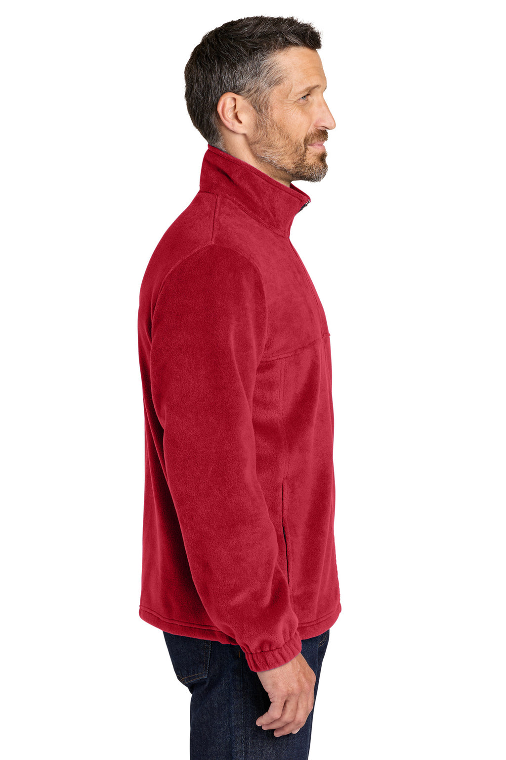 Port Authority Plush Fleece Full-Zip Jacket F190 - Rich Red - side