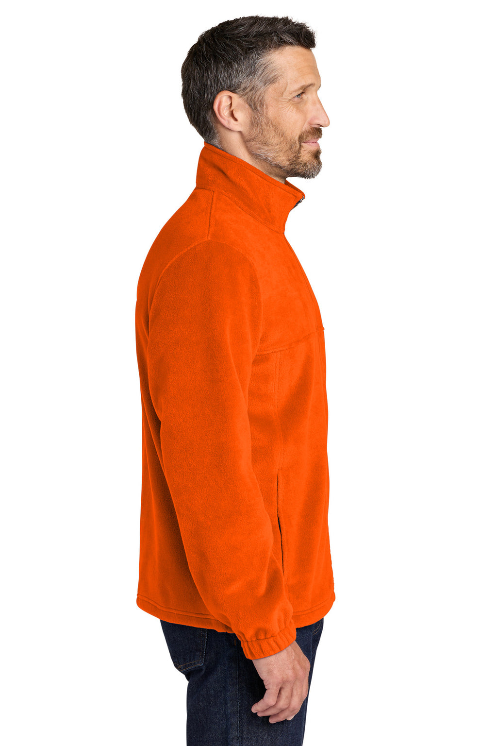 Port Authority Plush Fleece Full-Zip Jacket F190 - S. Orange - side