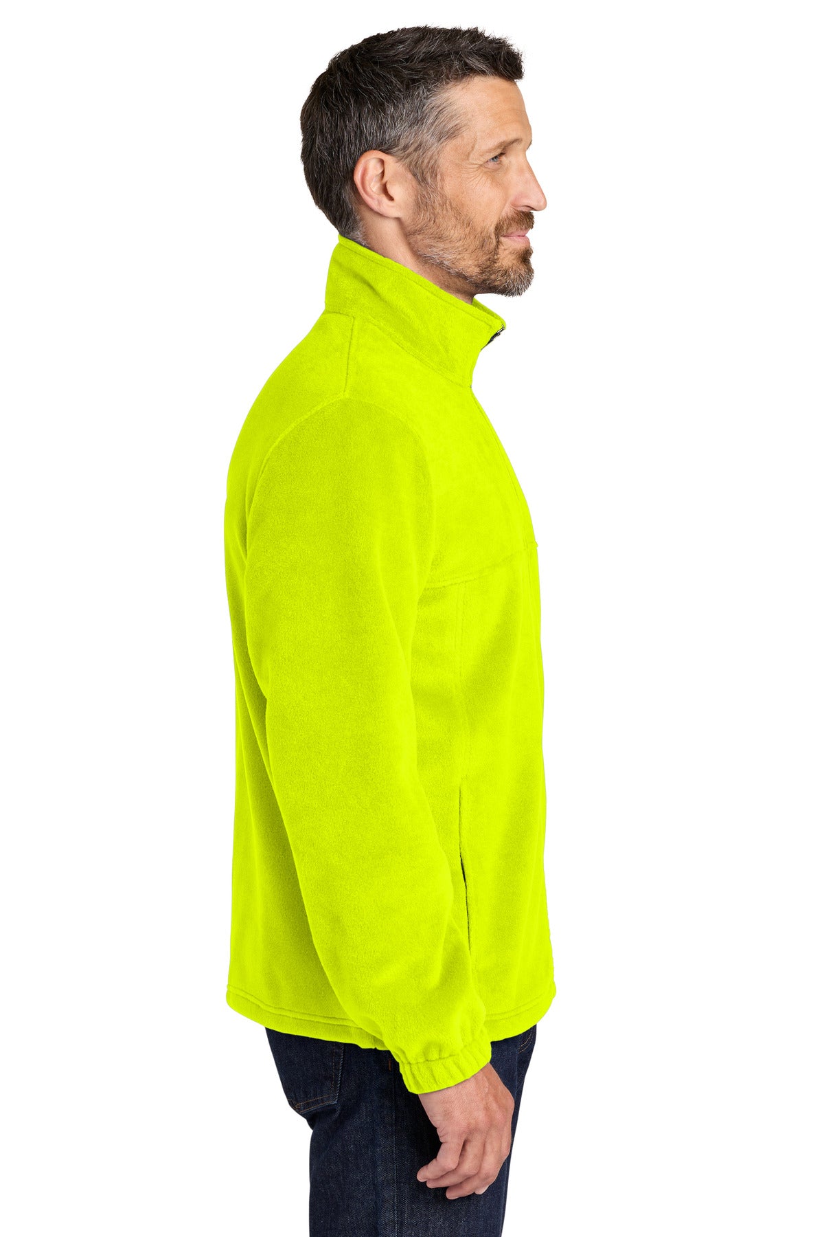 Port Authority Plush Fleece Full-Zip Jacket F190 - S. Yellow - side