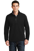 Port Authority Value Fleece 1/4-Zip Pullover. F218 - Black - front