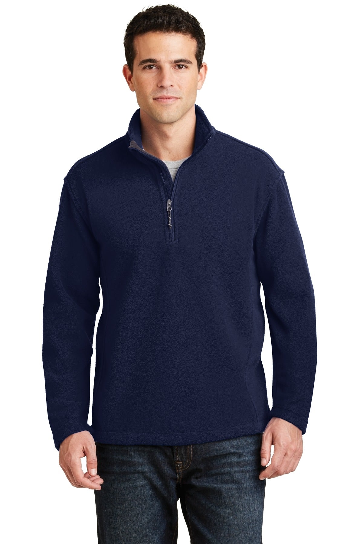 Port Authority Value Fleece 1/4-Zip Pullover. F218 - True Navy - front