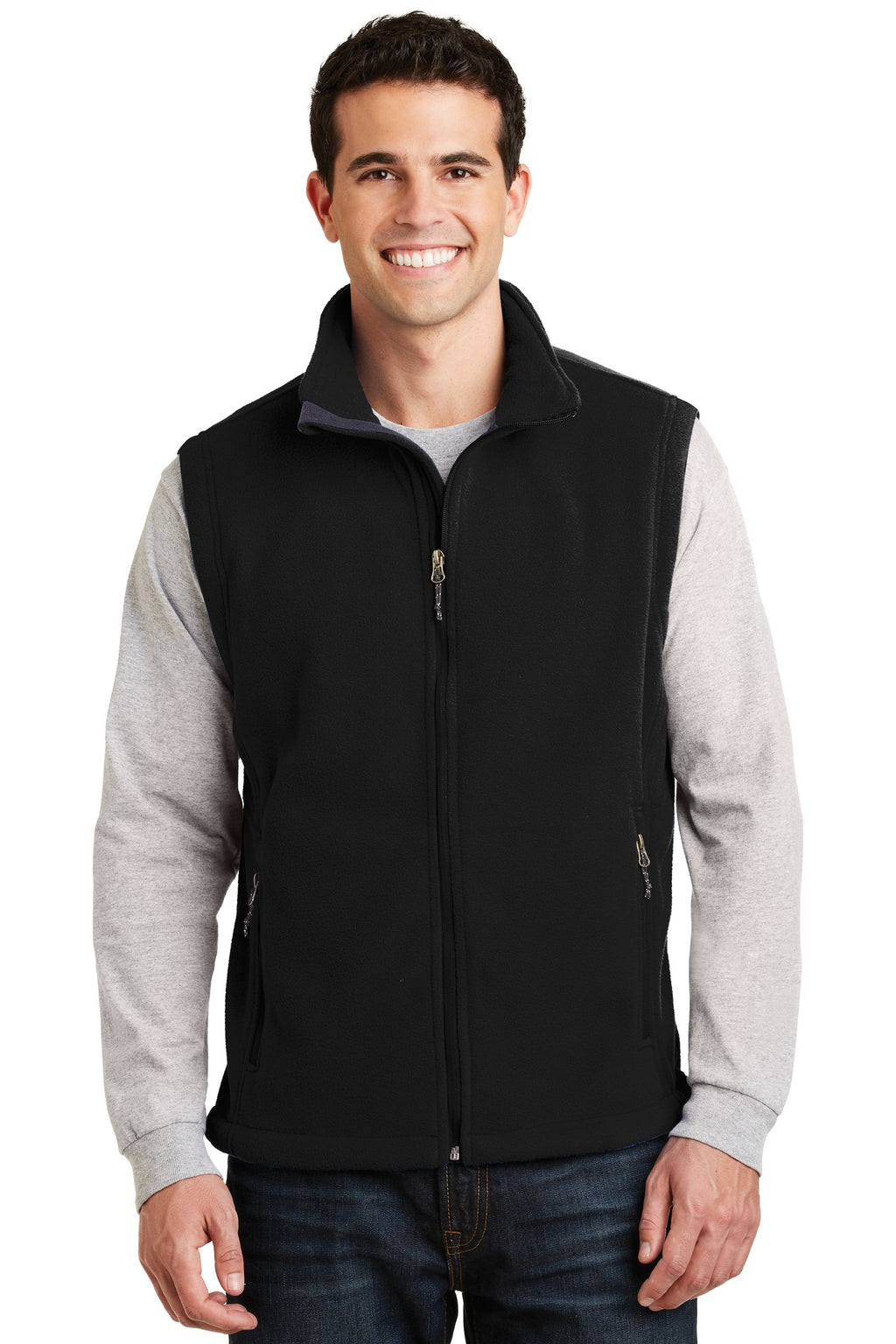 Port Authority Value Fleece Vest. F219 - Black - front