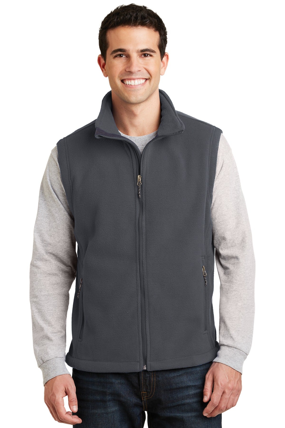 Port Authority Value Fleece Vest. F219 - Iron Grey - front