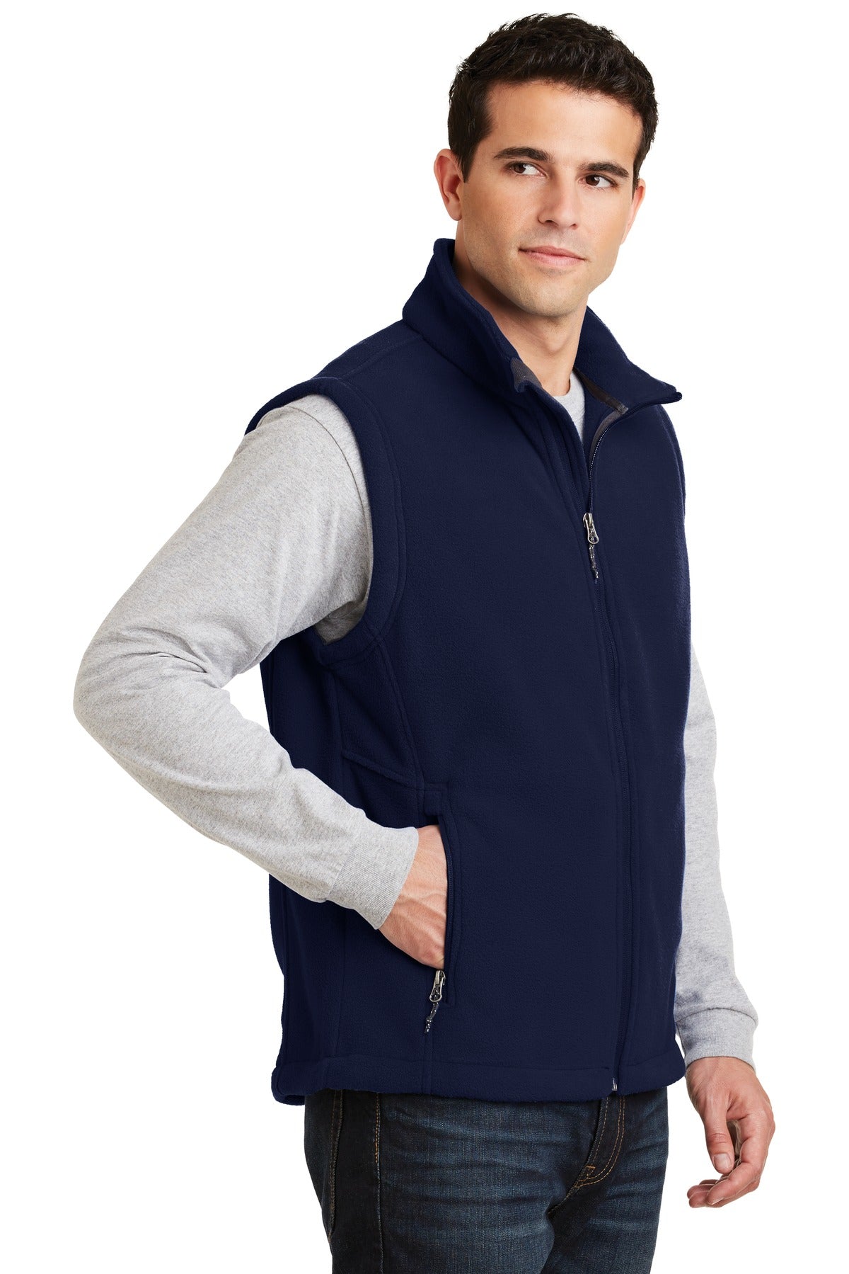 Port Authority Value Fleece Vest. F219 - True Navy - three_q