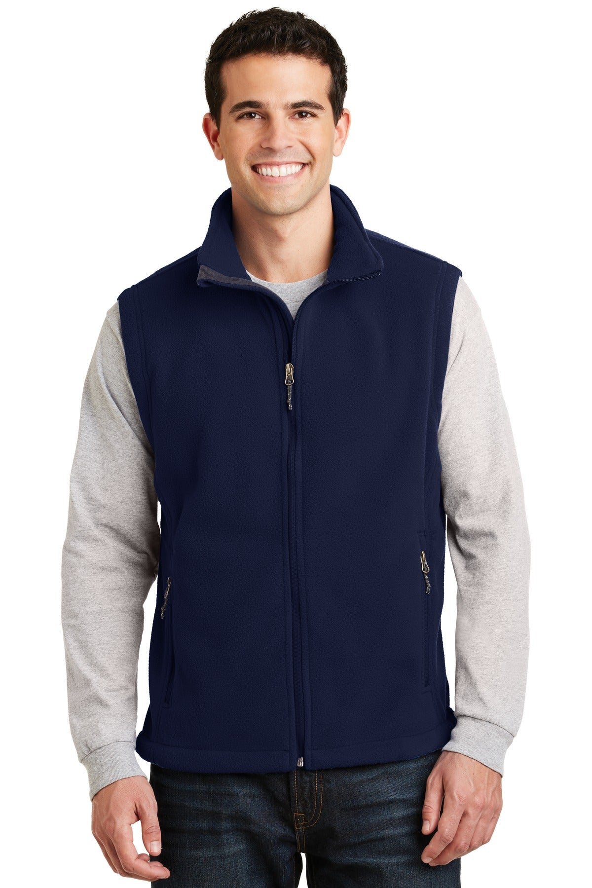 Port Authority Value Fleece Vest. F219 - True Navy - front