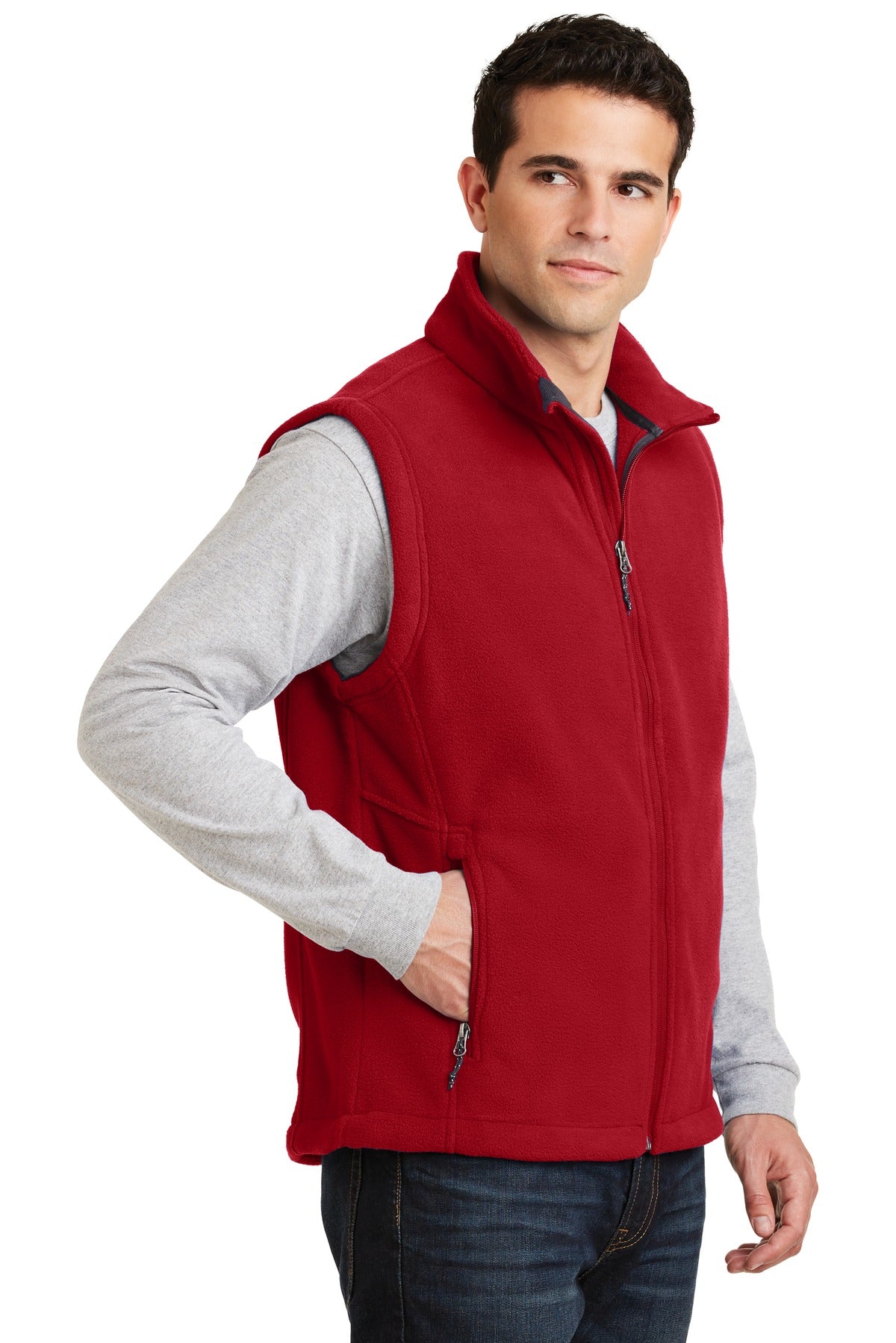 Port Authority Value Fleece Vest. F219 - True Red - three_q