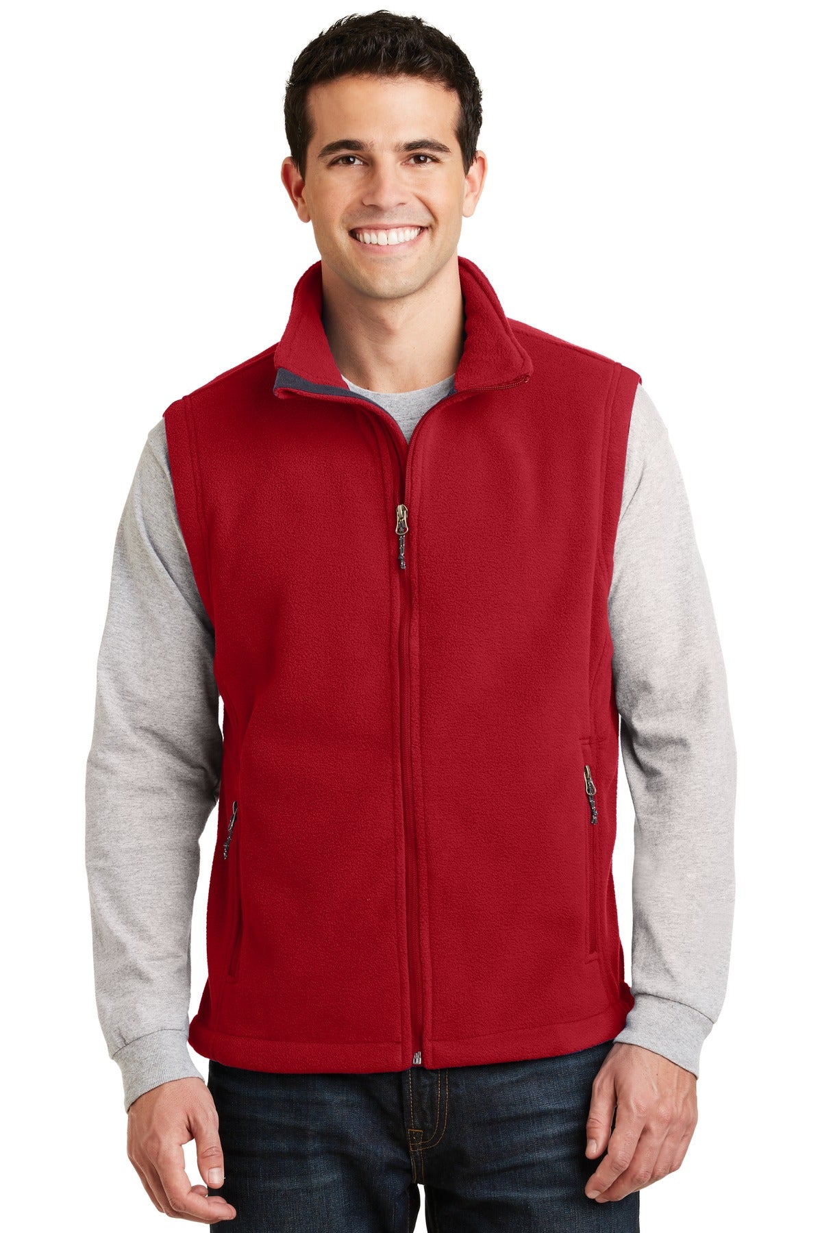 Port Authority Value Fleece Vest. F219 - True Red - front