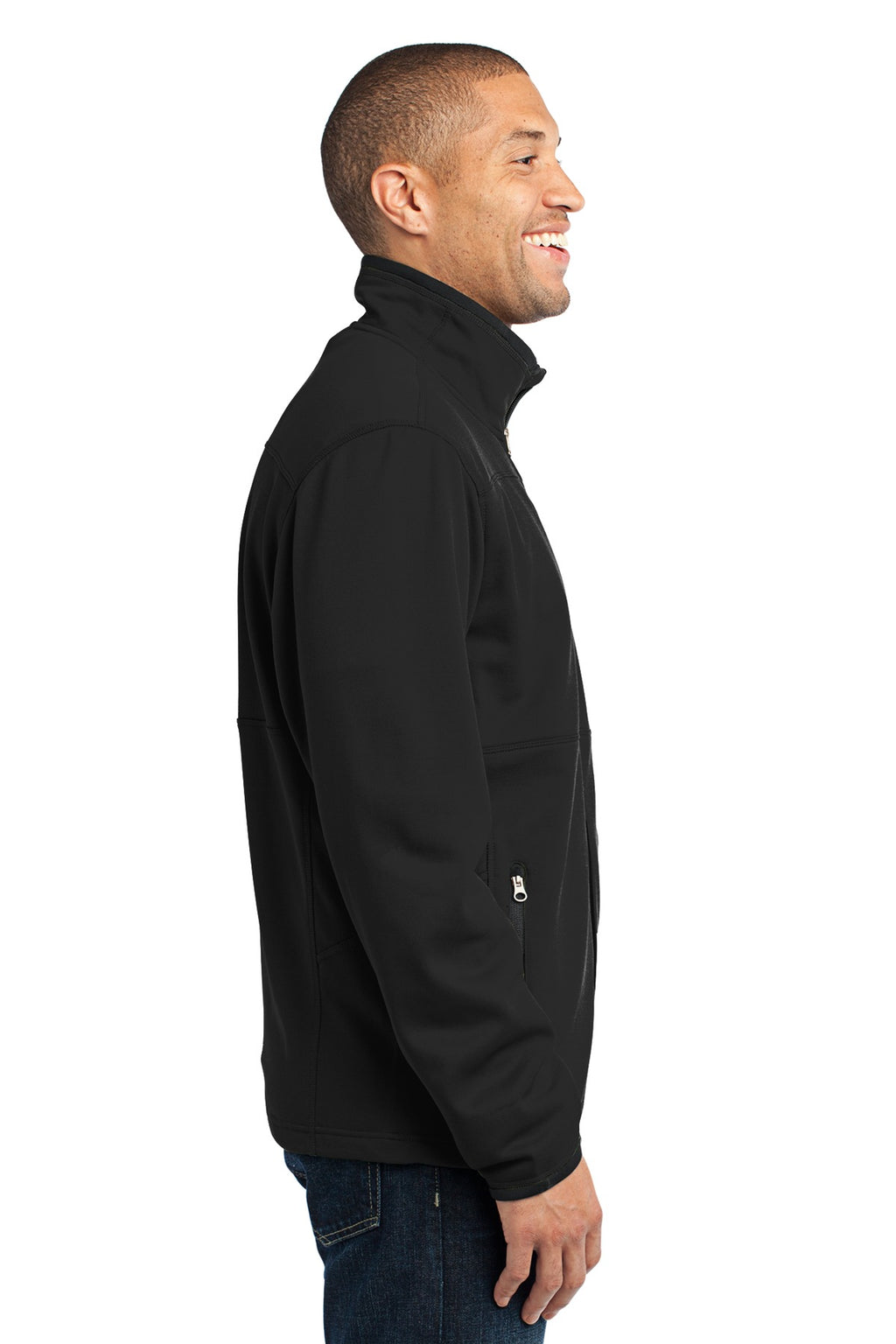 Port Authority Pique Fleece Jacket. F222 - Black - side