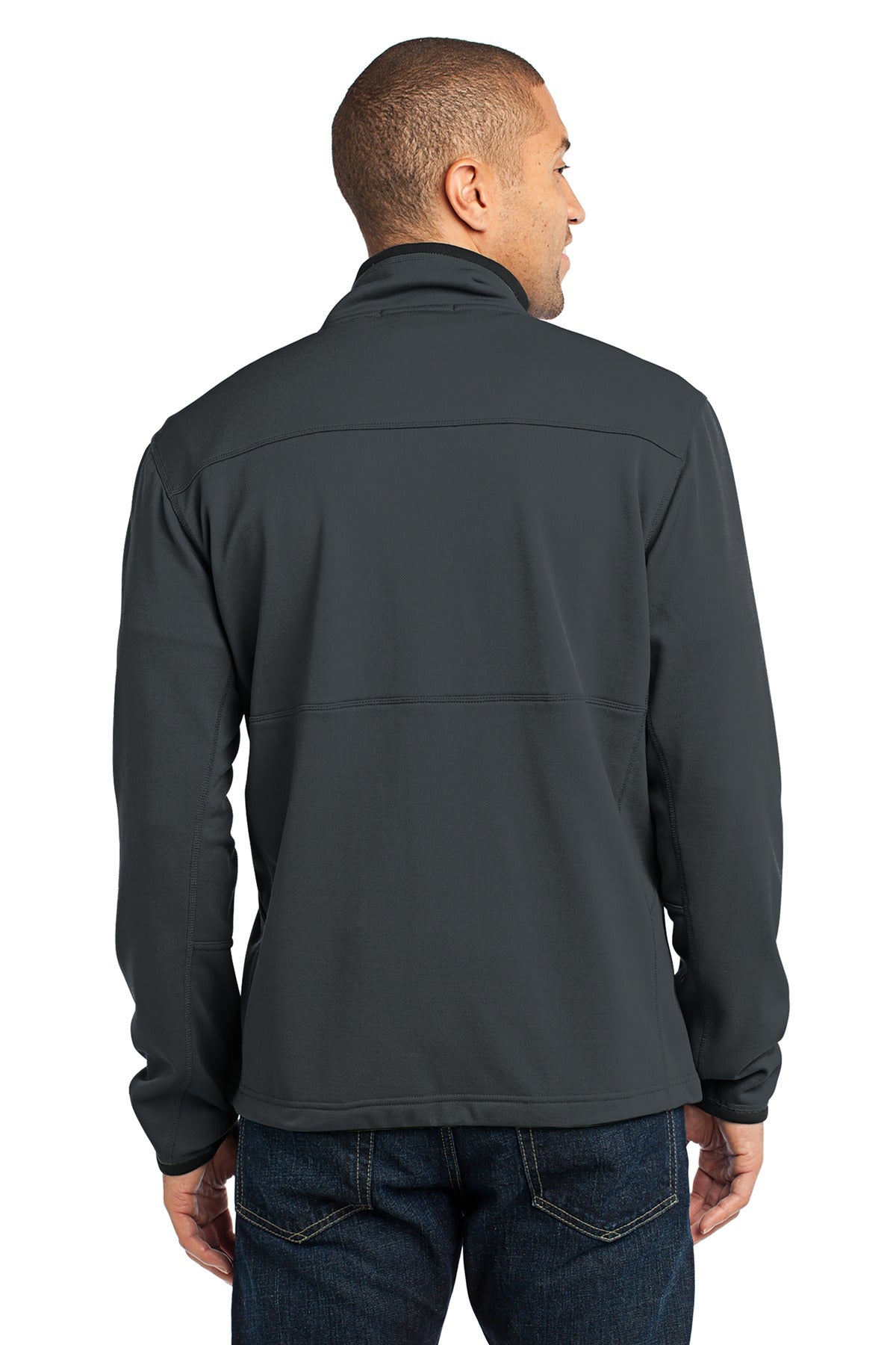 Port Authority Pique Fleece Jacket. F222 - Graphite - back