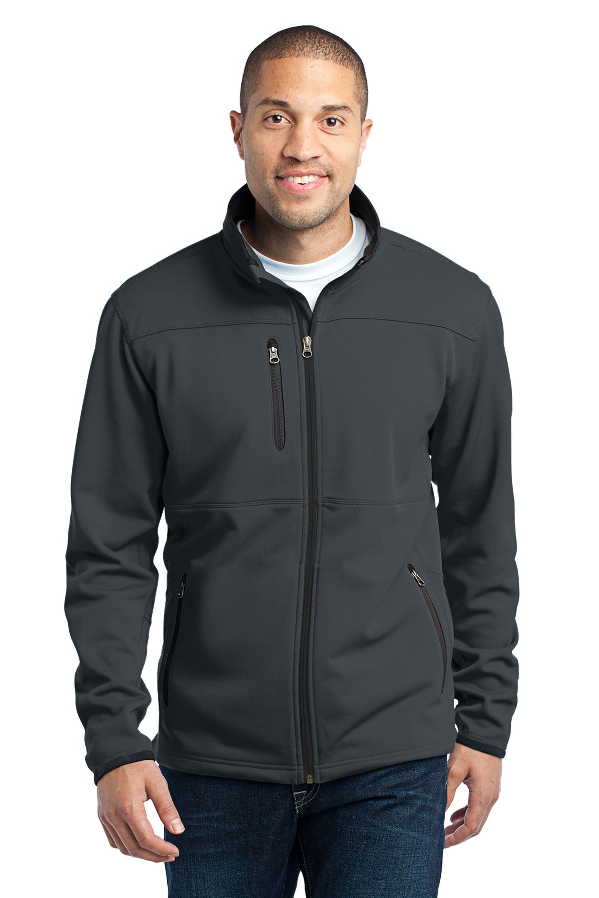 Port Authority Pique Fleece Jacket. F222 - Graphite - front