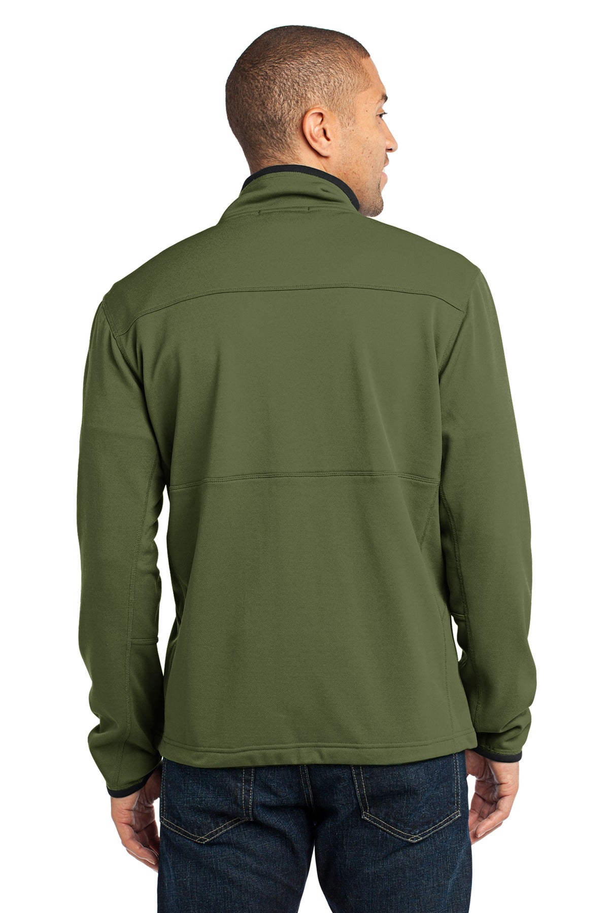 Port Authority Pique Fleece Jacket. F222 - Sherwood Green - back