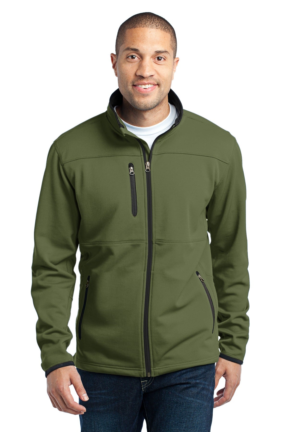 Port Authority Pique Fleece Jacket. F222 - Sherwood Green - front