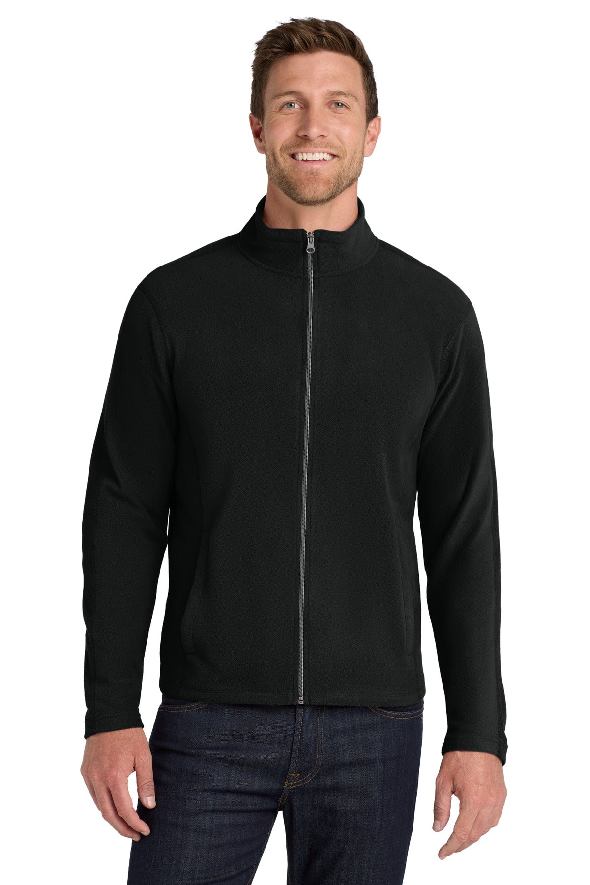 Port Authority Microfleece Jacket. F223 - Black - front