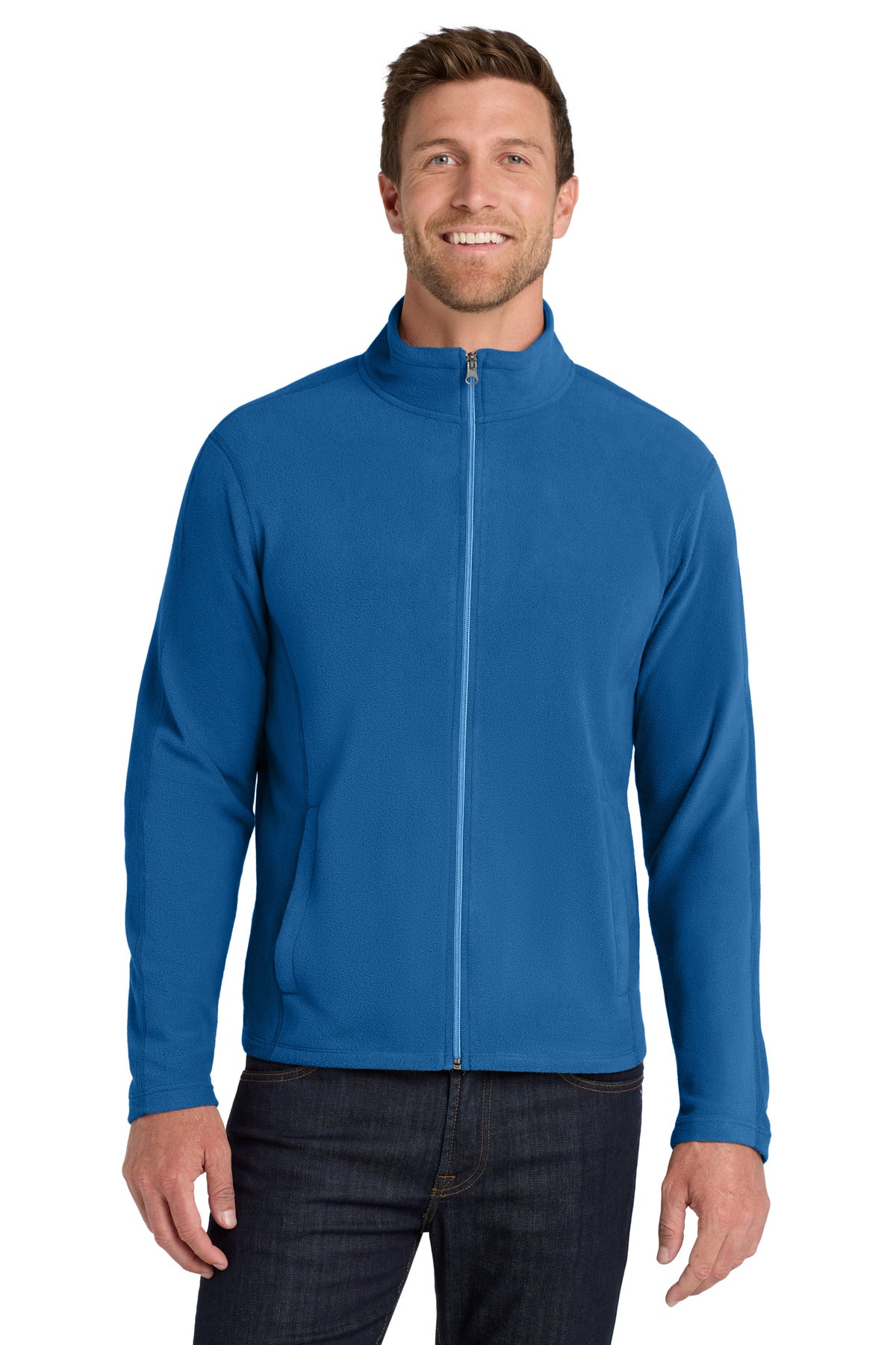 Port Authority Microfleece Jacket. F223 - Light Royal - front