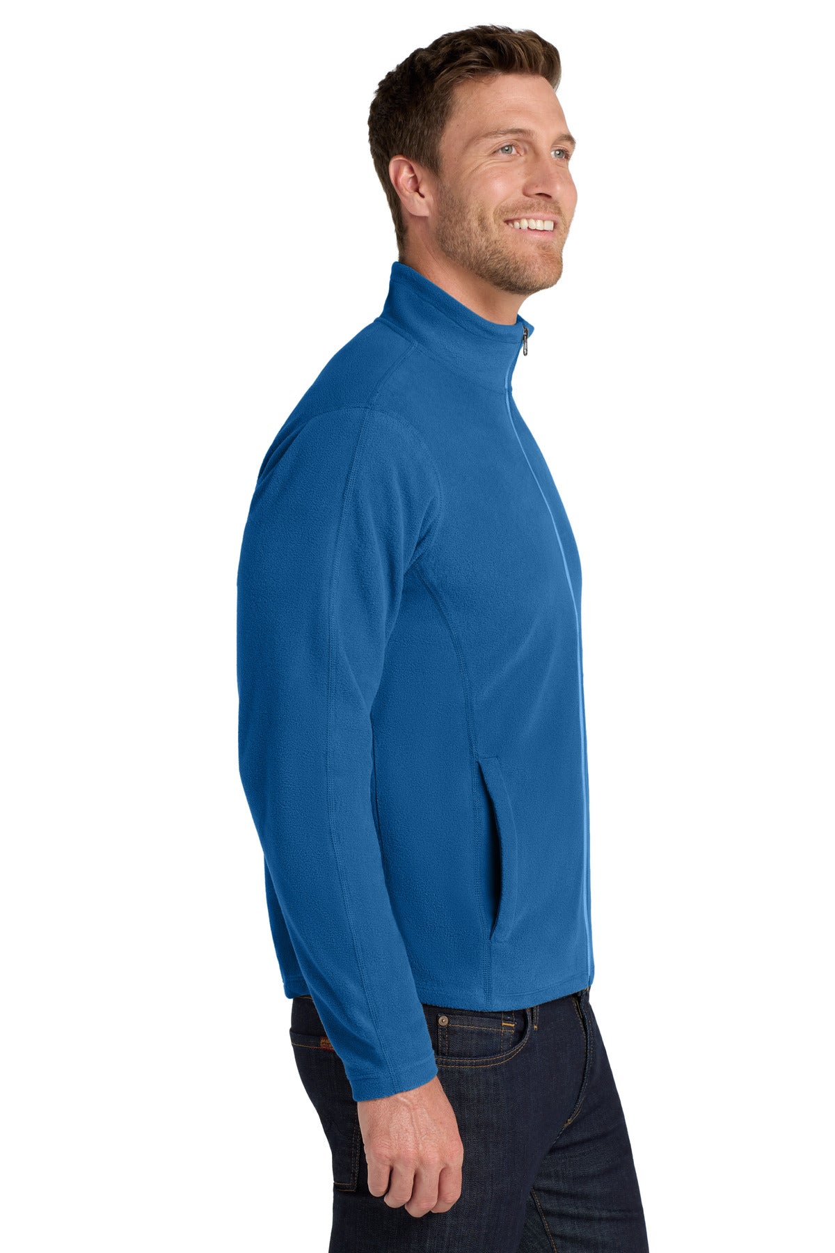 Port Authority Microfleece Jacket. F223 - Light Royal - side