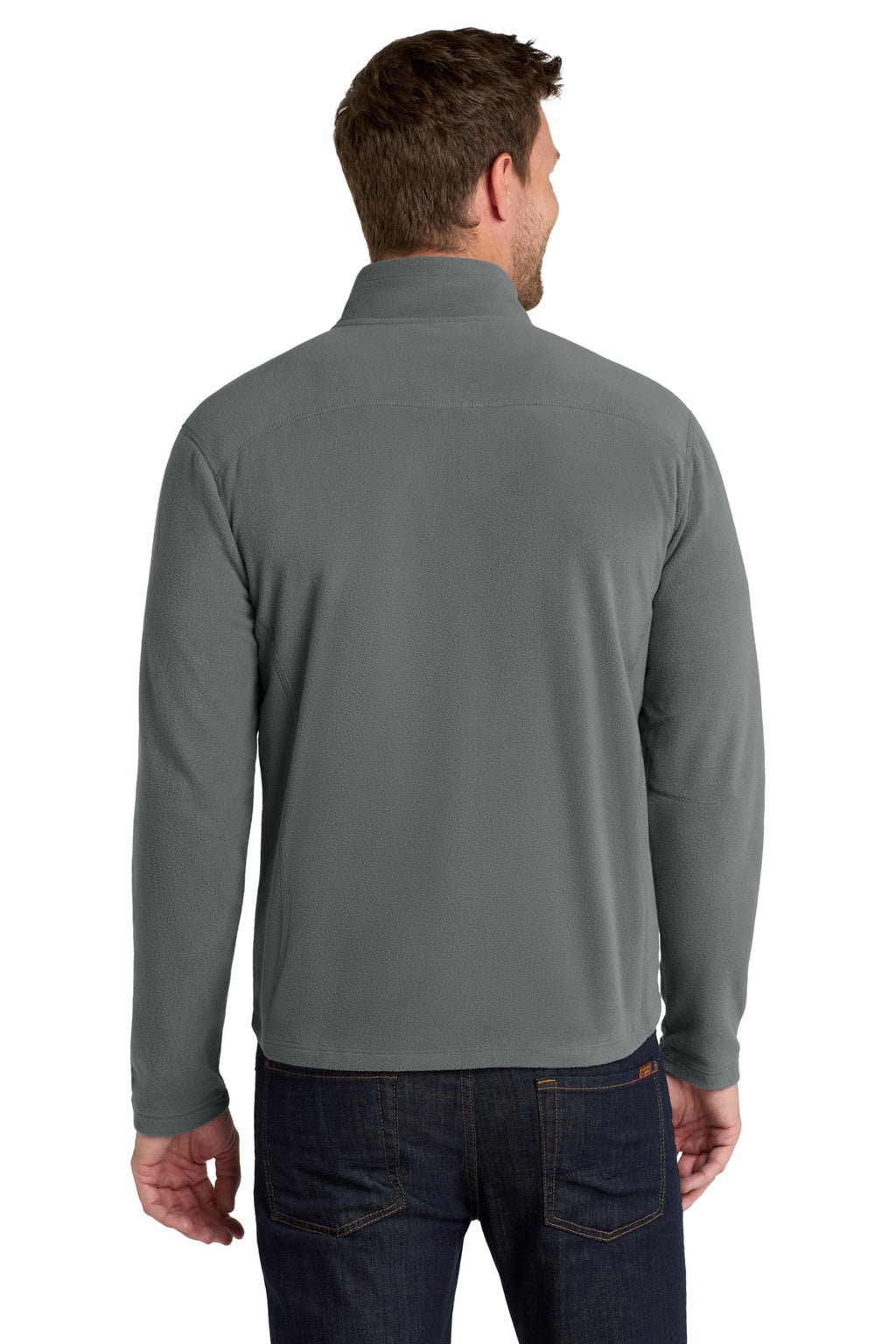 Port Authority Microfleece Jacket. F223 - Pearl Grey - back