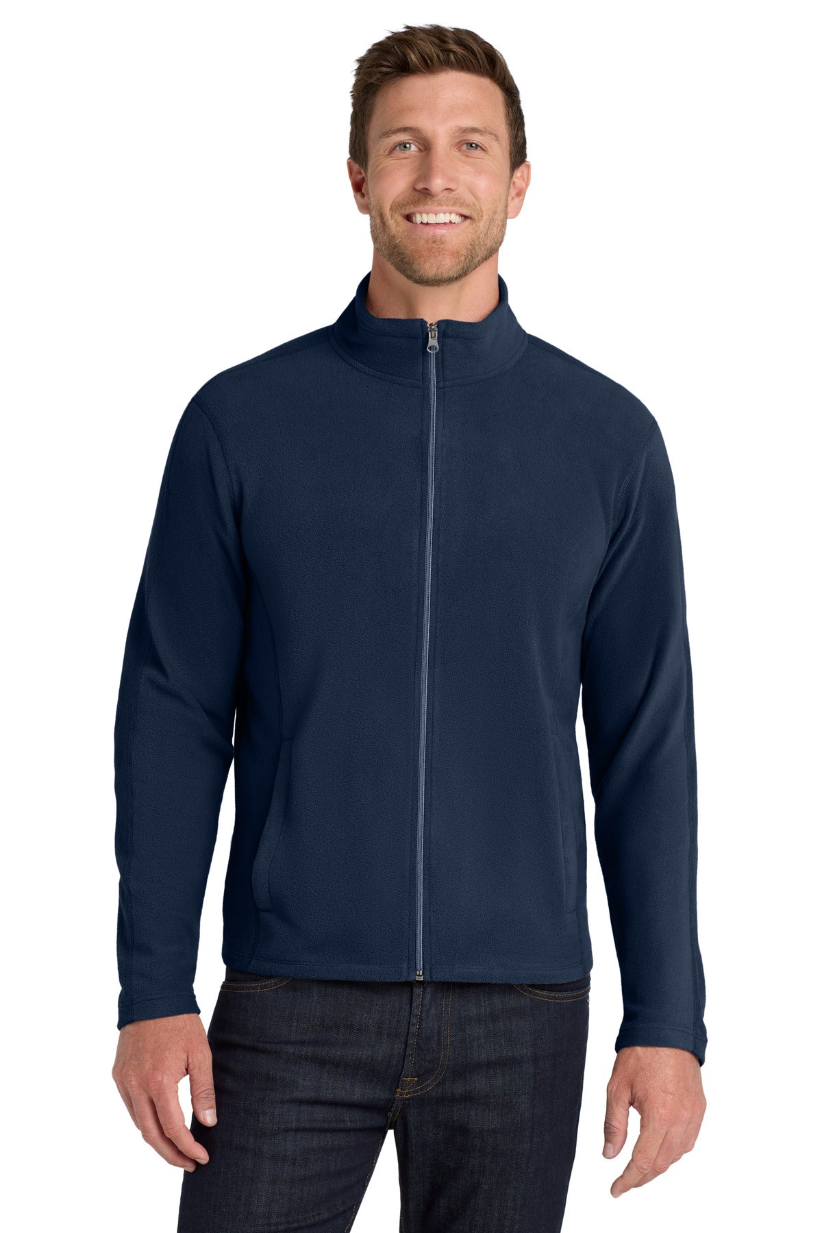 Port Authority Microfleece Jacket. F223 - True Navy - front