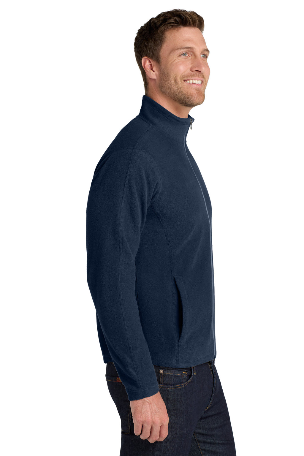 Port Authority Microfleece Jacket. F223 - True Navy - side