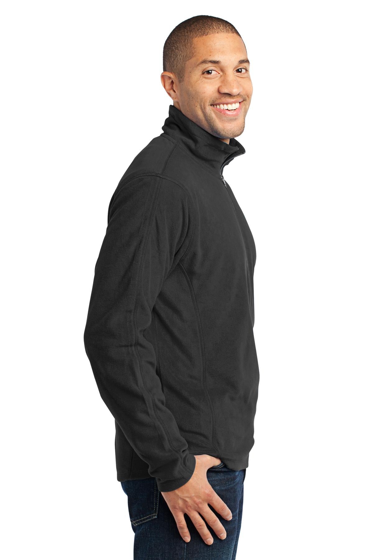 Port Authority Microfleece 1/2-Zip Pullover. F224 - Black - side