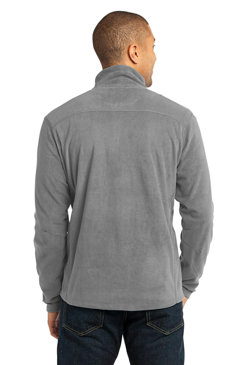 Port Authority Microfleece 1/2-Zip Pullover. F224 - Pearl Grey - back