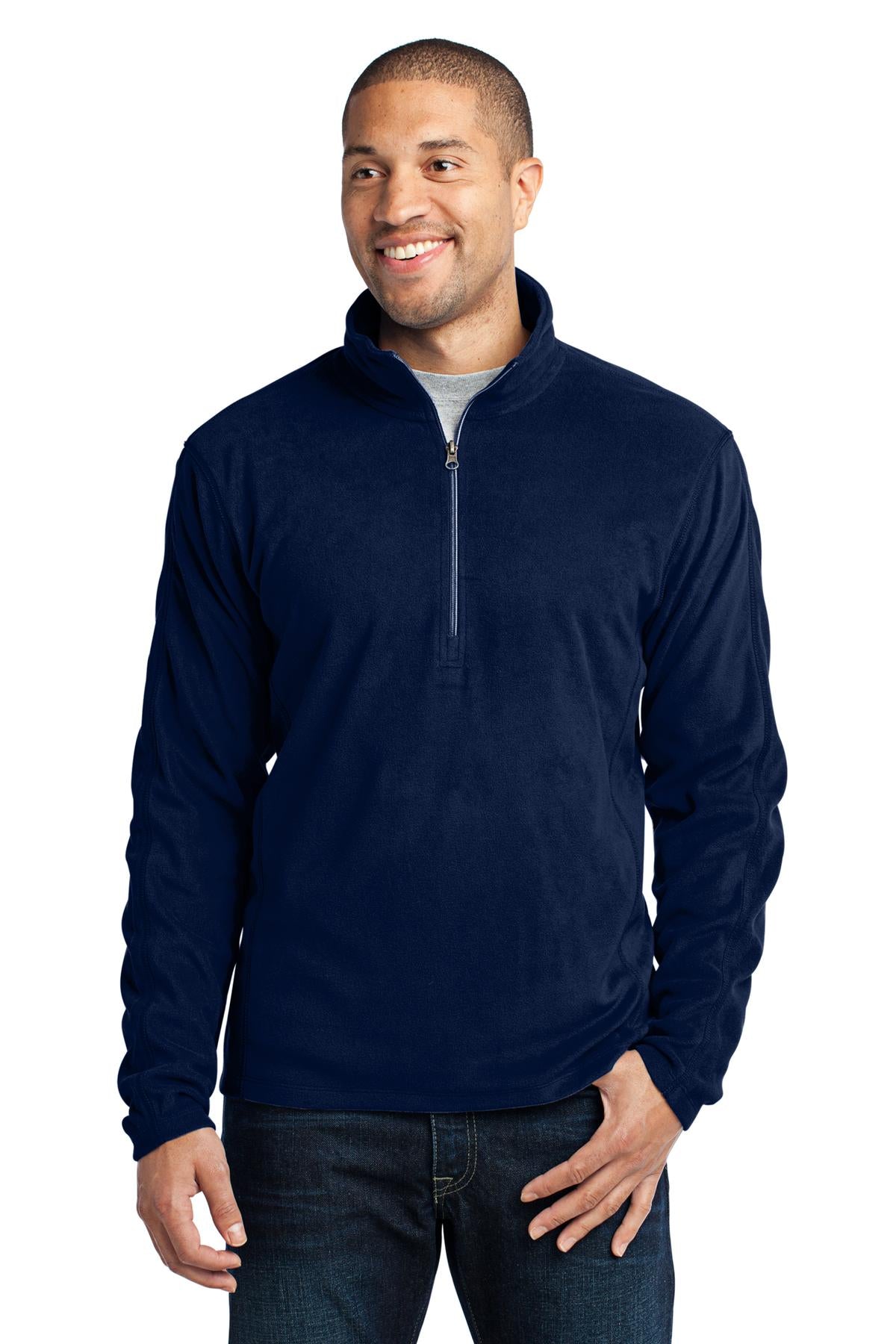 Port Authority Microfleece 1/2-Zip Pullover. F224 - True Navy - front