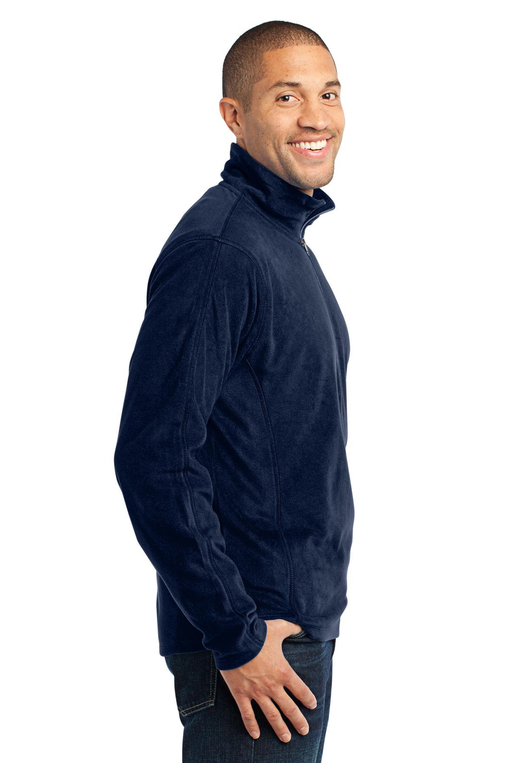 Port Authority Microfleece 1/2-Zip Pullover. F224 - True Navy - side