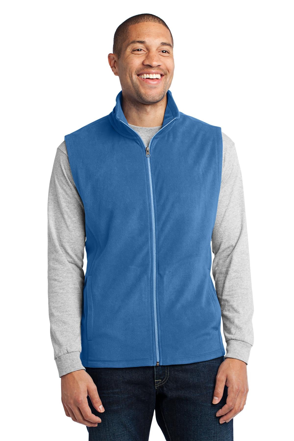 Port Authority Microfleece Vest. F226 - Light Royal - front