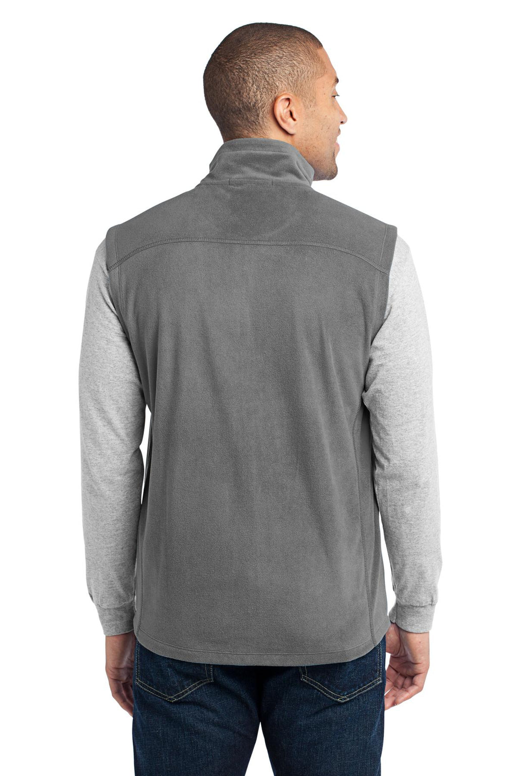 Port Authority Microfleece Vest. F226 - Pearl Grey - back